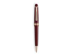 Montblanc Meisterstück Burgundy Red Midsize Kugelschreiber rotes Edelharz vergoldet – Schreibgeräte Kugelschreiber in rot und aus Edelharz und vergoldet.
