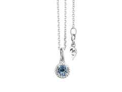 Capolavoro Amore Mio Collier Weißgold mit Saphir blau – Halsschmuck Collier aus 750 Weißgold.