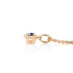 Capolavoro Amore Mio Collier Roségold mit Saphir violett – Halsschmuck Collier aus 750 Rotgold. – Ansicht 2