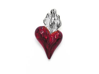 Drachenfels Design Flammeninferno Silber Anhänger – Anhänger Anhänger ohne Besatz aus 925 Silber.