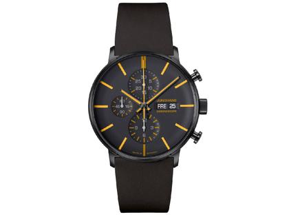 Junghans Form A Chronoscope Automatik Edelstahl Schwarz PVD 42mm