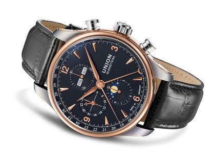 Union Glashütte Belisar Chronograph Mondphase Edelstahl mit 