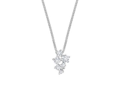 Giloy-Bellaluce Bella Luce Giulia Collier 0,50ct – Halsschmuck Kette mit Anhänger aus 585 Weißgold.