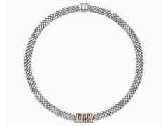 Fope Panorama Collier  mit 9 Ronden Weißgold mit Brillanten – Halsschmuck Collier aus 750 Gelbgold. – Ansicht 2
