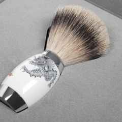 Meissen Rasierpinsel Ming-Drache Silvertip Fibre Mühle Edition – Porzellanwaren Sonstige Accessoires in weiß und aus Porzellan. – Ansicht 2