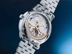 Frederique Constant Manufacture Classic Worldtimer Automatik Edelstahl 40mm blaues Zifferblatt Metallband – Herrenuhren Uhr ohne Datum aus Edelstahl. Das Gehäuse ist rund und silber. Das Edelstahlarmband ist silber. Das Zifferblatt ist ein Index in blau. – Ansicht 5