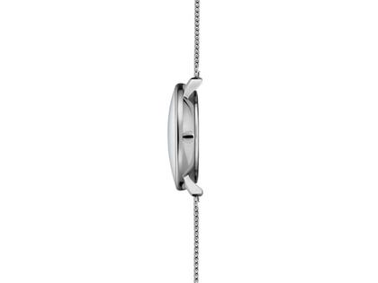 Sternglas Naos XS Quarz Edelstahl 33mm weißes Zifferblatt Metallband – Damenuhren Uhr mit Datum aus Edelstahl. Das Gehäuse ist rund und silber. Das Edelstahlarmband ist silber. Das Zifferblatt ist ein Index in weiß. – Ansicht 3