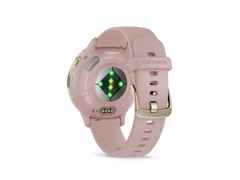 Garmin Venu 3S faserverstärktes Polymer Dust Rose 41mm altrosafarbenes Kautschukband – Herrenuhren Uhr Multifunktion aus Edelstahl, Kautschuk, Kunststoff und PVD beschichtet. Das Gehäuse ist rund und rosa. Das Kautschuk / Kunststoff / Silikon Armband ist rosa. Das Zifferblatt ist digital und schwarz. – Ansicht 5