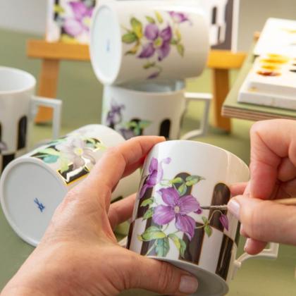 Meissen MUG Collection Henkelbecher "Chess Flowers" – Porzellanwaren Tafelporzellan in weiß und aus Porzellan. – Ansicht 6