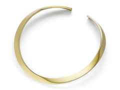 IsabelleFa Flix.Flex Halsreif Rechteckig Gelbgold 7mm – Halsschmuck Halsreif aus 750 Gelbgold.