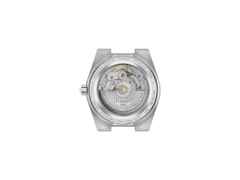 Tissot PRX Automatik Edelstahl 35mm grünes Zifferblatt Metallband – Damenuhren Uhr mit Datum aus Edelstahl. Das Gehäuse ist rund und silber. Das Edelstahlarmband ist silber. Das Zifferblatt ist ein Index in grün. – Ansicht 3