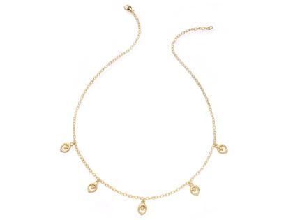 Brigitte Adolph Jewellery Design Chiara Dew Collier Silber vergoldet 43cm – Halsschmuck Collier in gelbgold und aus 925 Silber vergoldet.