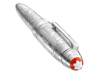 Montblanc Meisterstück X Olympic Heritage Chamonix 1924 Solitaire LeGrand Rollerball platinumbeschichtet – Schreibgeräte Rollerball in grau und aus Edelharz, Metall und platiniert. – Ansicht 3
