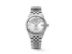 Longines Ultra Chron Classic Automatik Edelstahl 37mm silberfarbenes Zifferblatt Metallband – Herrenuhren Uhr mit Datum aus Edelstahl. Das Gehäuse ist rund und silber. Das Edelstahlarmband ist silber. Das Zifferblatt ist ein Index in silber.