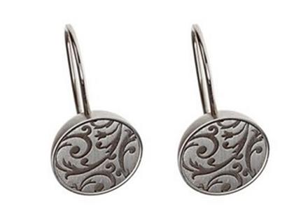 Apero Halbkugel Edelstahl mit Lasergravur – Ohrschmuck Ohrhänger aus Edelstahl.