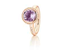 Capolavoro Twinkle Balloon  Damenring klein Roségold Amethyst fliederfarben – Ringe Ring mit Besatz aus 750 Rotgold.