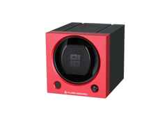 Paul Design Cube Serie Uhrenbeweger Aluminium rot stapelbar – Uhrenbeweger Uhrenbeweger für 1 Uhr in schwarz und aus Aluminium.