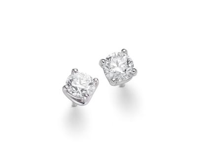 Silhouette Schmuck Einkaräter Special Ohrstecker Platin mit Brillanten 1,40ct – Ohrschmuck Ohrstecker aus 950 Platin.