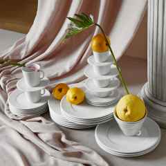 Meissen Frühstücks-Set "Vitruv Graphic" – Porzellanwaren Tafelporzellan in weiß und aus Porzellan. – Ansicht 3