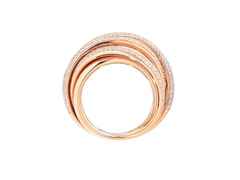 Capolavoro Cielo Ring Roségold  mit Brillanten pavé gefasst – Ringe Ring mit Besatz aus 750 Rotgold. – Ansicht 2