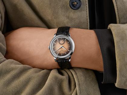 Frederique Constant Classics Moneta Handaufzug Edelstahl 38,5mm braunes Zifferblatt schwarzes Lederband limitiert – Herrenuhren Uhr ohne Datum aus Edelstahl und Leder. Das Gehäuse ist rund und silber. Das Lederarmband ist schwarz. Das Zifferblatt ist ein Index in braun. – Ansicht 10