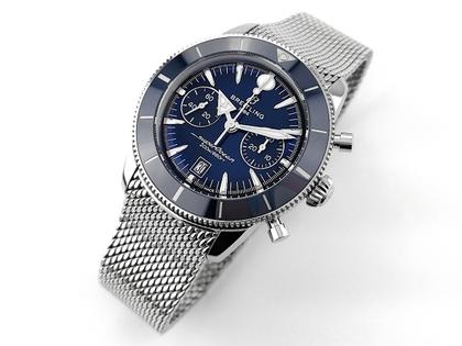 Breitling Superocean Heritage B01 Chronograph Automatik Edelstahl 42mm blaues Zifferblatt Metallband AB0156161C1A1 Full Set mit Garantie Occasion – Herrenuhren Chronograph aus Edelstahl. Das Gehäuse ist rund und silber. Das Edelstahlarmband ist silber. Das Zifferblatt ist ein Index in blau. – Ansicht 4