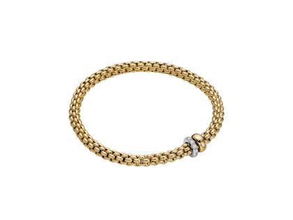 Armschmuck Armband in gelbgold und aus 750 Gelbgold und 750 Weißgold.