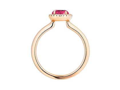 Capolavoro Espressivo Ring Roségold Turmalin klein – Ringe Ring mit Besatz in roségold und aus 750 Rotgold. – Ansicht 2