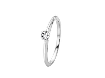 N1 Diamonds Ring Weißgold mit Brillant 0,150ct – Ringe Ring mit Besatz aus 585 Weißgold.