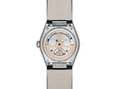 Frederique Constant Highlife Moonphase Date Manufacture Automatik Edelstahl 39mm beiges Zifferblatt Metallband und blaues Lederband – Herrenuhren Uhr mit Datum aus Edelstahl und Leder. Das Gehäuse ist rund und silber. Das Edelstahlarmband ist silber. Das Zifferblatt ist ein Index in beige. – Ansicht 6