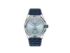Breitling Super Chronomat Automatic 38 Edelstahl blaues Zifferblatt blaues Kautschukband – Damenuhren Uhr mit Datum aus Edelstahl, Kautschuk und Keramik. Das Gehäuse ist rund und silber. Das Kautschuk / Kunststoff / Silikon Armband ist blau. Das Zifferblatt ist ein Index in blau.