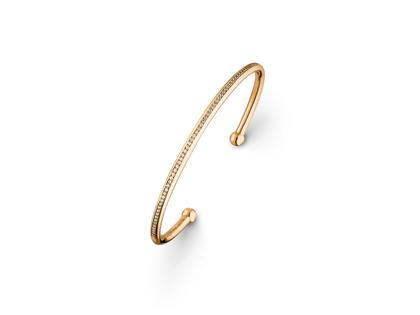 Henrich & Denzel Mikado Soft Armspange Roségold mit Brillanten – Armschmuck Armspange aus 750 Rotgold.
