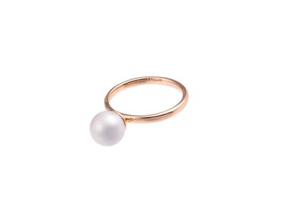 Meissen Pearl Collection  Pure Ring Roségold mit weißer Perle aus Meissener Porzellan® – Ringe Ring aus 750 Rotgold, Porzellan und und . – Ansicht 2