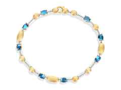Nanis Dancing in the Rain Azure Armband Gelbgold London Blue Topas – Armschmuck Armband aus 750 Gelbgold.