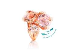 Capolavoro Capriccio Ring Roségold  Bergkristall, Rauchquarz, Morganit – Ringe Ring mit Besatz aus 750 Rotgold. – Ansicht 2