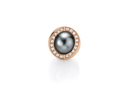 Jörg Heinz Mystery Sphere Wechselschließe Roségold mit Tahitiperle und Brillanten 0,300ct – Anhänger Collier Schließe aus 750 Rotgold, 750 Weißgold und und . – Ansicht 2