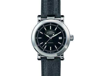 Mühle Glashütte Lady 99 Damenuhr mit Datum schwarz Lederband – Damenuhren Uhr mit Datum aus Edelstahl. Das Armband ist ein Lederarmband. Der Zifferblatt ist ein Index.