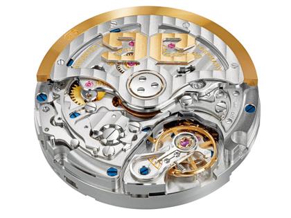 Glashütte Original Senator Chronograph Panoramadatum Automatik Platin 42mm weißes Zifferblatt blaues Lederband – Herrenuhren Chronograph aus 950 Platin. Das Gehäuse ist rund und silber. Das Lederarmband Kroko / Alligator ist blau. Das Zifferblatt ist römisch und silber. – Ansicht 4