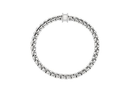 Fope Eka Flex'It Armband   schmal Weißgold 1 Ronde mit Brillanten 0,17ct M flexibel – Armschmuck Armband aus 750 Weißgold. – Ansicht 3
