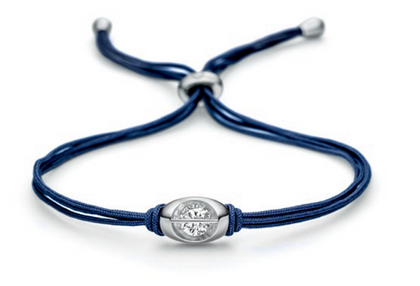 Schaffrath Liberté Arcana Armband Weißgold mit Brillant 0,20 Navy Blue – Armschmuck Armband in grau und aus 750 Weißgold/Rotgold und 800 Platin.