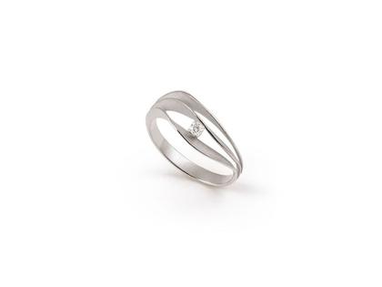 Cammilli Firenze Velaa Star Ring White Ice Gold 3reihig mit Brillanten 0,050ct – Ringe Ring mit Besatz aus 750 Weißgold.