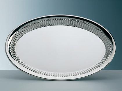 Sonja Quandt Tablatt oval – Silberwaren Silber Tablett aus 925 Silber.