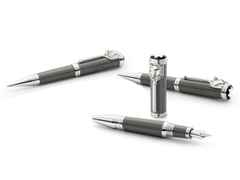 Montblanc Writers Edition               2019: Limitierte Edition Rudyard Kipling 3er Set – Schreibgeräte Stiftset in grün und aus 750 Gelbgold, Edelharz und platiniert.