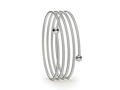 Niessing Colette C Embrace Armreif 4-fach Platinum mit Besatz – Armschmuck Armreif aus 950 Platin.