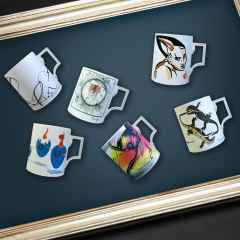 Meissen MUG Henkelbecher Juwelier Roller Art Edition "Thomas Michael Ranft, Ikarus" – Porzellanwaren Tafelporzellan in weiß und aus Porzellan und vergoldet. – Ansicht 5