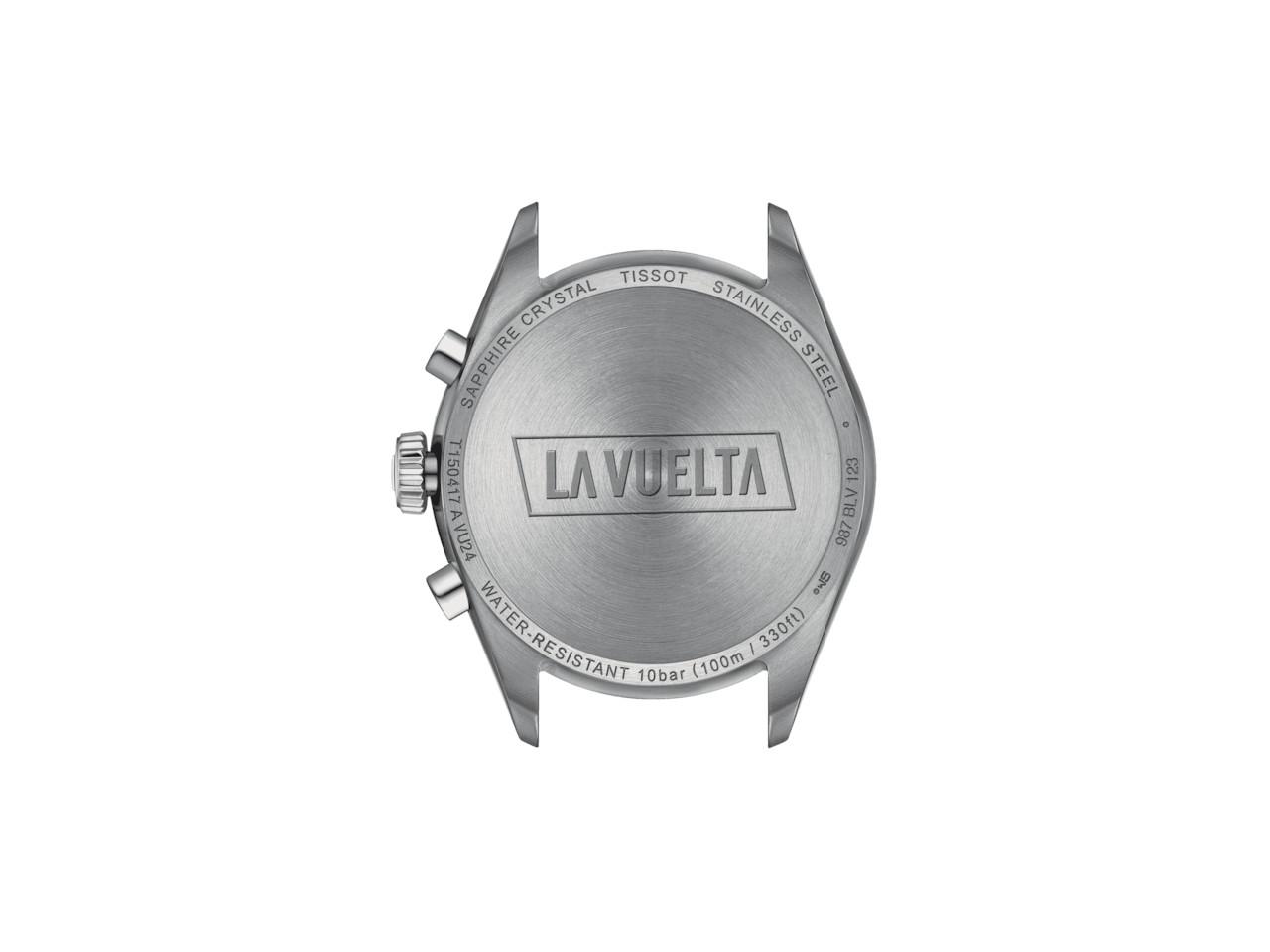 Tissot PR 100 Vuelta Chronograph Quarz Edelstahl 40mm schwarzes Zifferblatt Metallband – Herrenuhren Chronograph aus Edelstahl. Das Gehäuse ist rund und silber. Das Edelstahlarmband ist silber. Das Zifferblatt ist ein Index in schwarz. – Ansicht 6