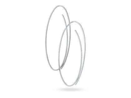 Niessing Linear Creole 60mm Platin – Ohrschmuck Creolen aus 950 Platin.