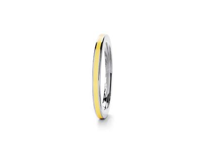 Niessing Setario Line Ring Platinium mit gelber Emaille – Ringe Ring aus 950 Platin.