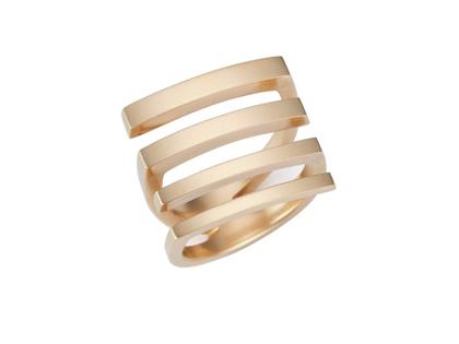 Angela Hübel Zebra Ring Roségold 4-reihig – Ringe Ring aus 750 Rotgold.