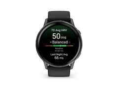 Garmin Venu 4 Quarz Edelstahl und Polymer Schiefergrau 45mm digitales Zifferblatt schwarzes Silikonband – Herrenuhren Uhr Multifunktion aus Edelstahl, Faserverstärktes Polymer und PVD beschichtet. Das Gehäuse ist rund und anthrazit. Das Kautschuk / Kunststoff / Silikon Armband ist schwarz. Das Zifferblatt ist digital und schwarz.